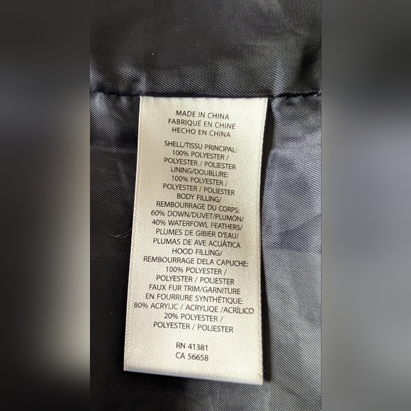 Lauren Ralph Lauren Women's Down Parka Coat Hooded Zip Front Navy Blue Size S - Picture 11 of 16